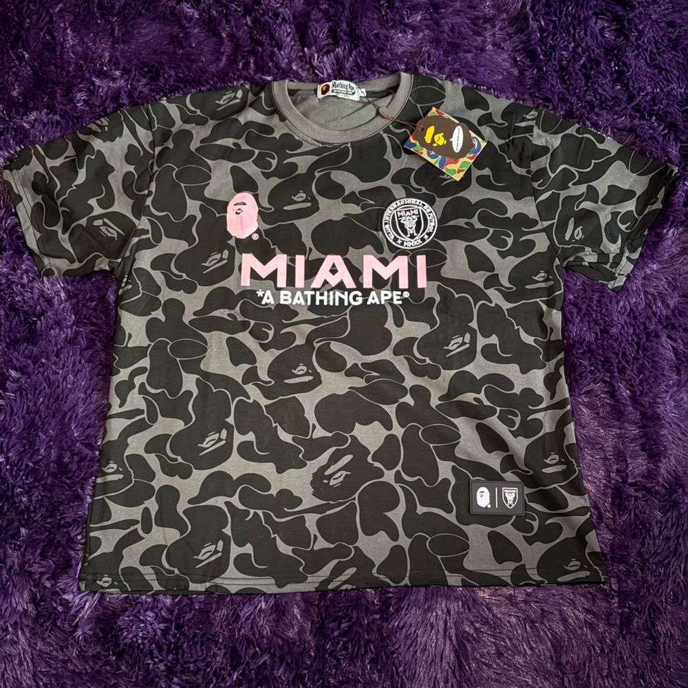 Black Inter miami Bape t-shirt
